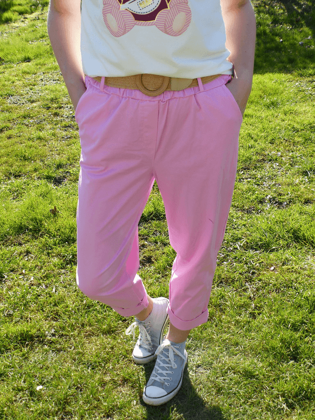 pantalon fushia avec poches