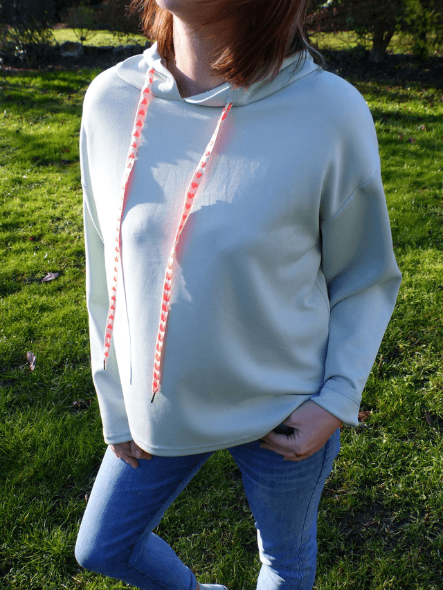 sweat uni capuche céladon