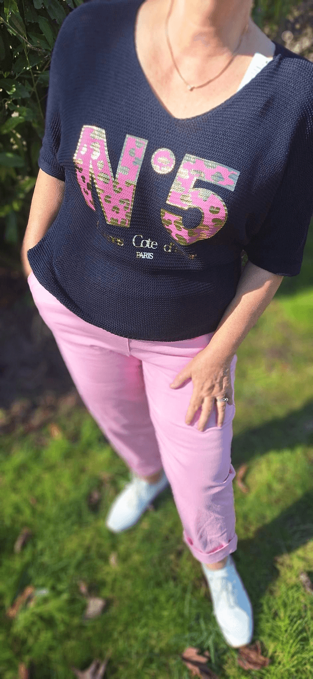 pantalon rose poudrée poches 