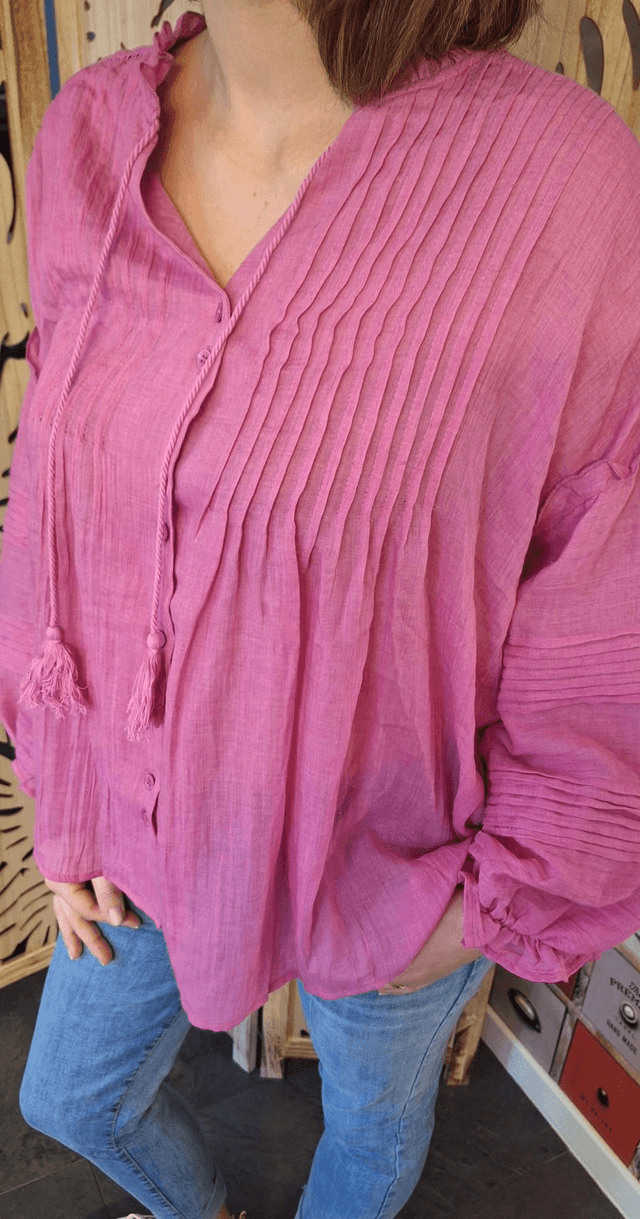 blouse fushia