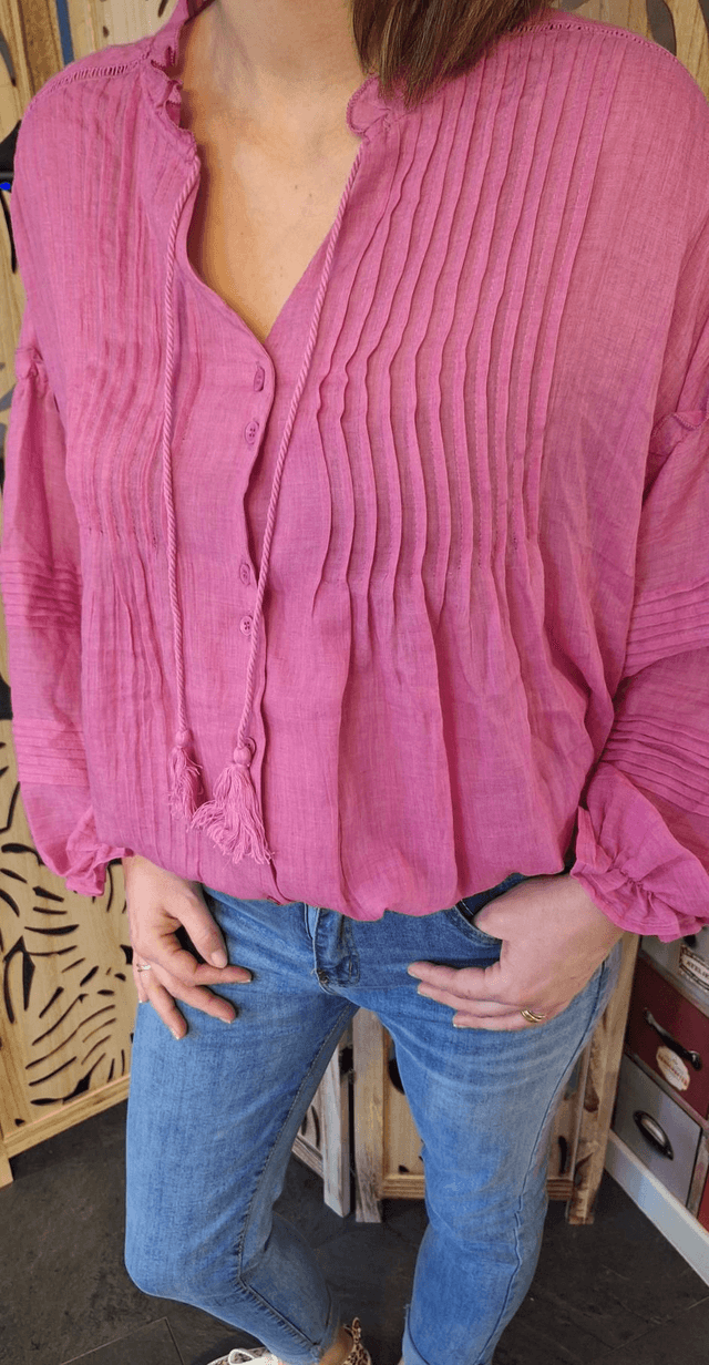blouse fushia