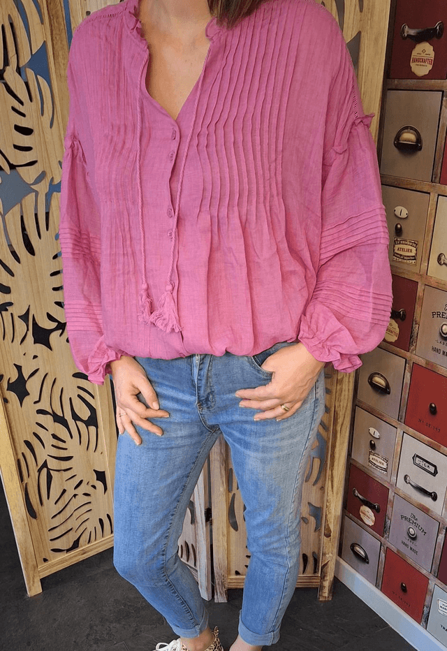 blouse fushia