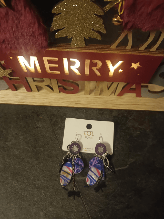 Boucle d oreille bleu