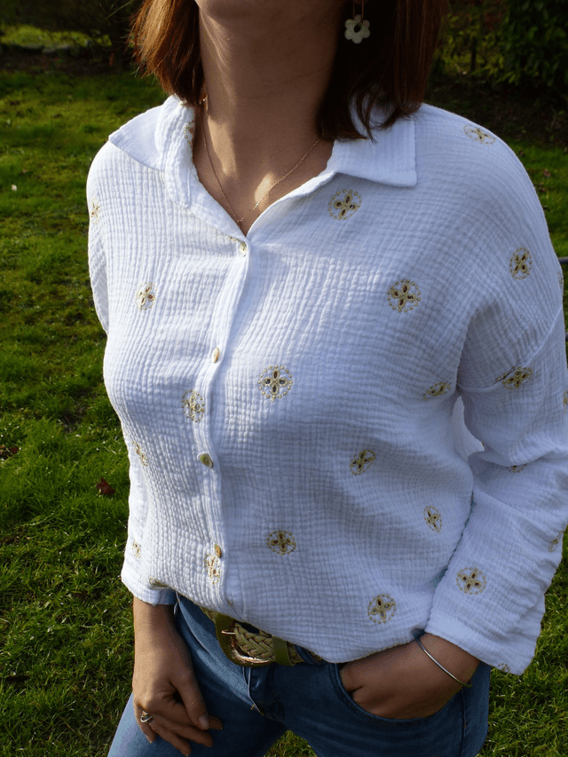 chemise bohème blanche 