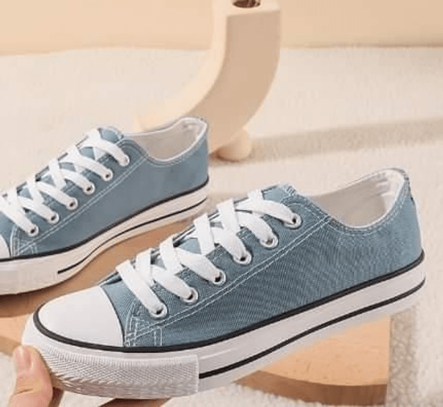 Baskets jeans clair basse