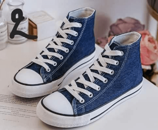 baskets jeans foncé 