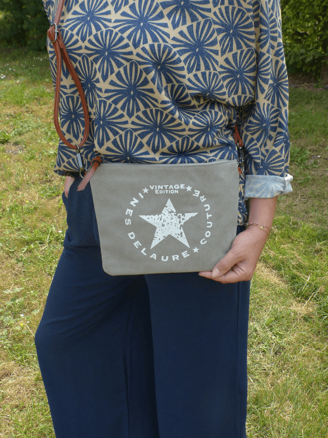 sac pochette taupe