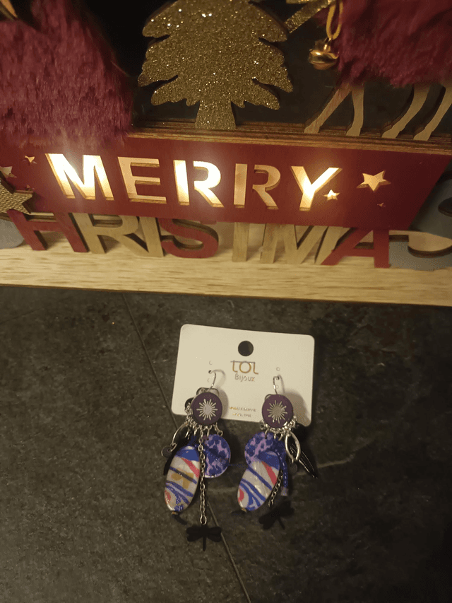 Boucle d oreille bleu